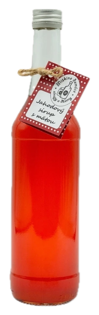 Jahodový sirup s mätou