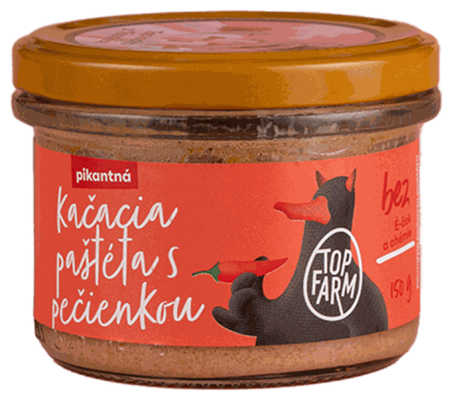 Kačacia paštéta s pečienkou, pikantná