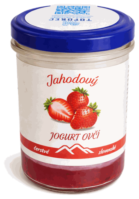 Ovčí jogurt jahodový