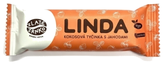 Linda, kokosová tyčinka s jahodami