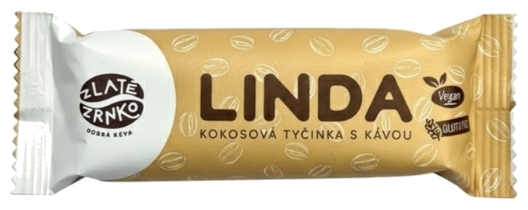 Linda, kokosová tyčinka s kávou