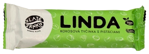 Linda, kokosová tyčinka s pistáciami